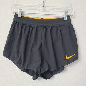 NEW Nike Pro Elite 2" Brief-Lined Running Shorts DA2943-067 Size M Gray Yellow